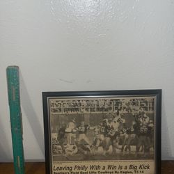 Dallas Cowboys & Eagles  Magazine Print Ad Frame