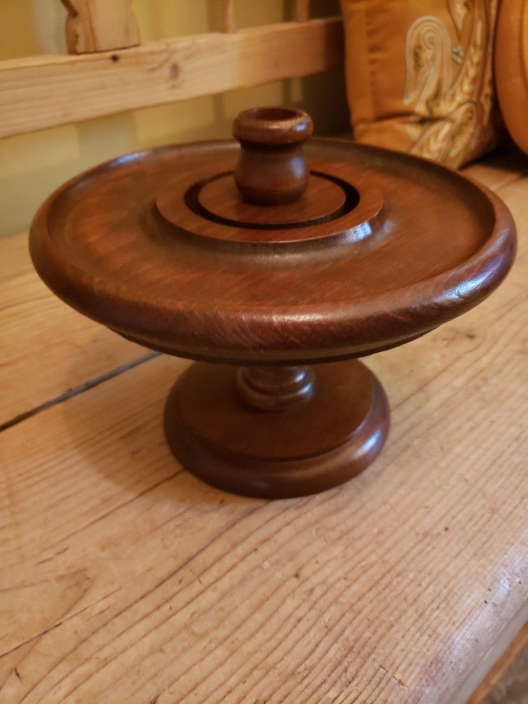 Lg. Wooden Candle Holder
