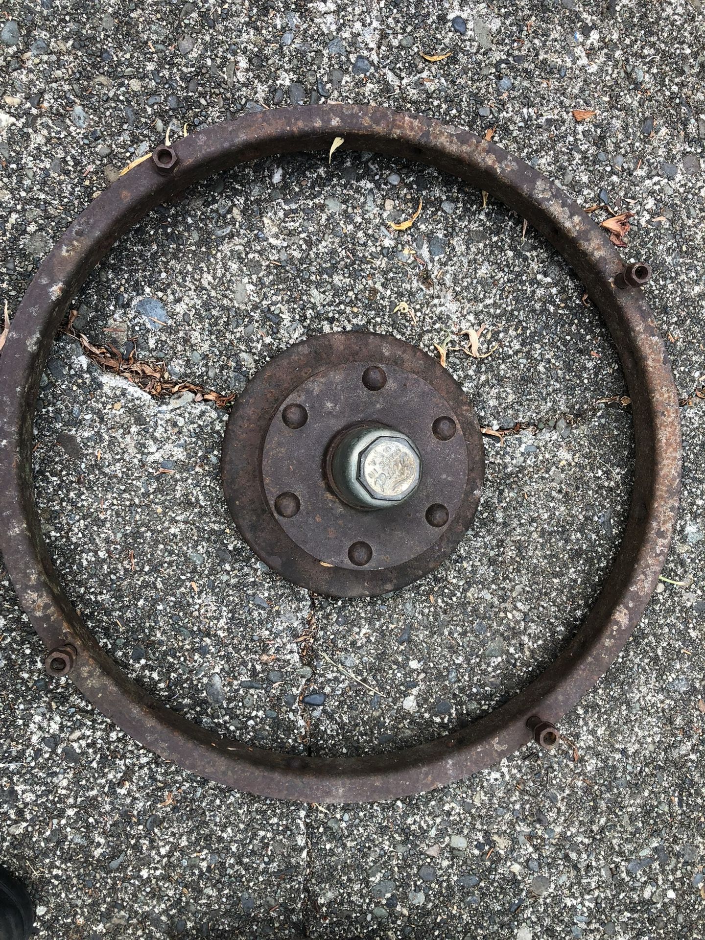 Antique Wooden Wagon Wheel