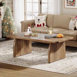 47" Coffee Table, Farmhouse Center Table Low Cocktail Tea Table