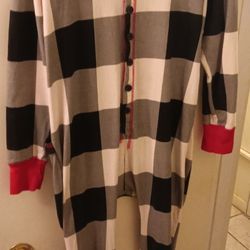 Lazy One Unisex One Piece Cotton Christmas Pajama With Drop Seats Size Small