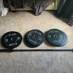 CAP Olympic Barbell and Weight Set 