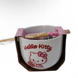 Hello Kitty Bowl w/ Chopsticks 