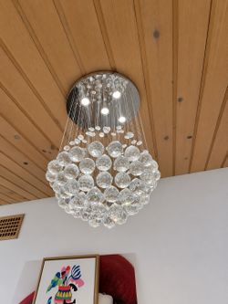 Sphere crystal ball raindrop light fixture
