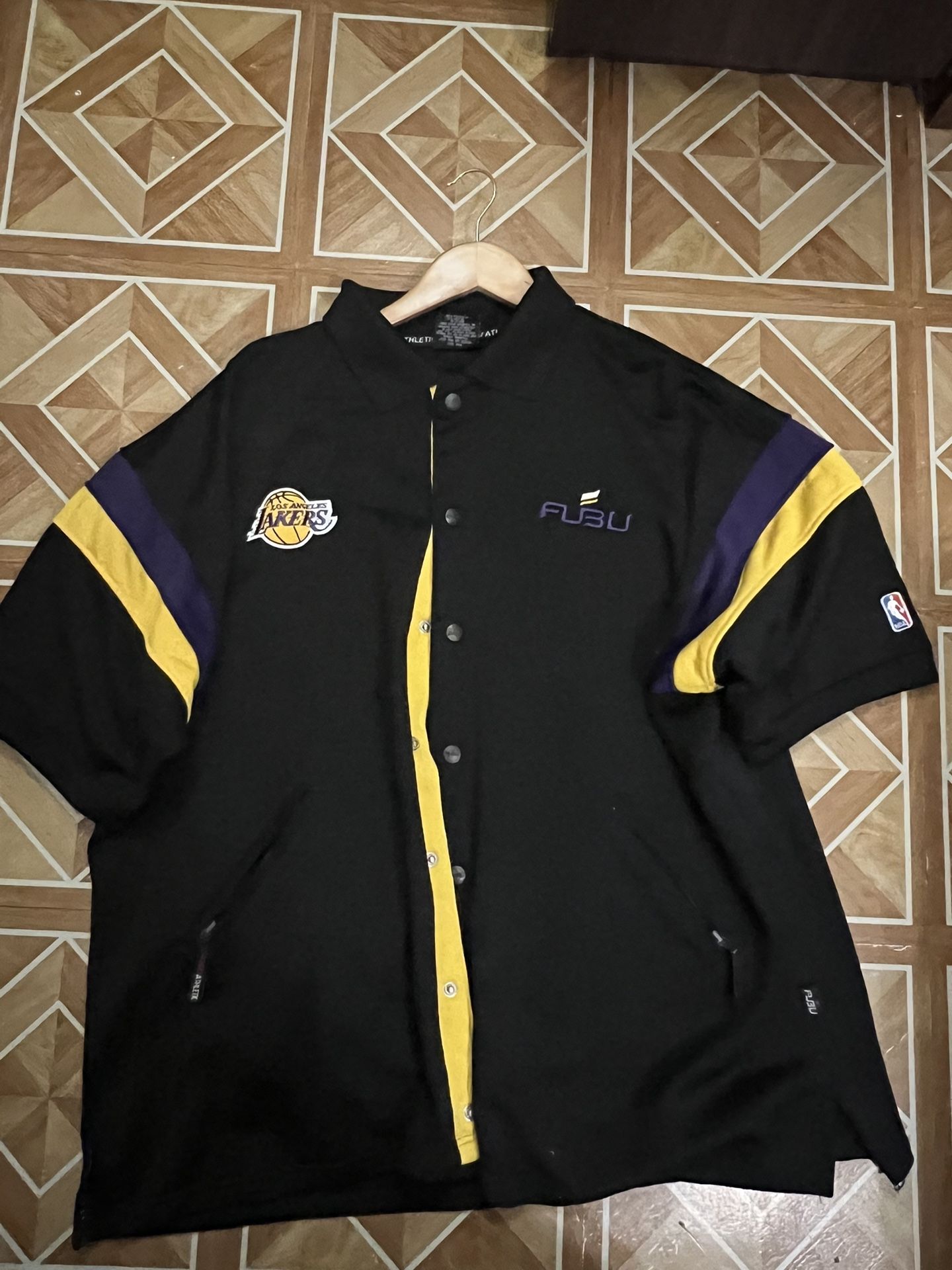FUBU NBA Authentic Vintage Lakers Warmup Shirt 3X