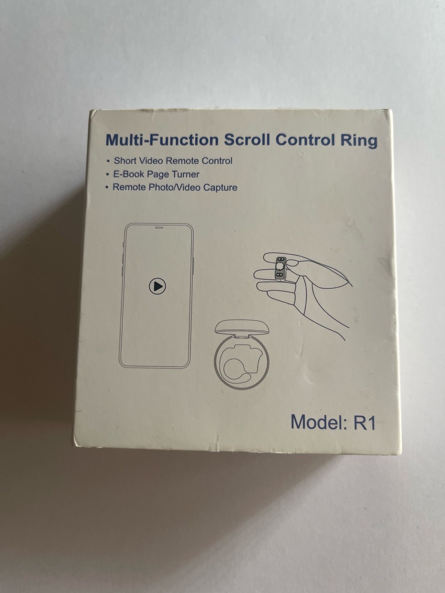 Bluetooth Scroll Ring Remote R1 for TikTok eBook Page Turner Remote Camera Control Smartphone Accessory