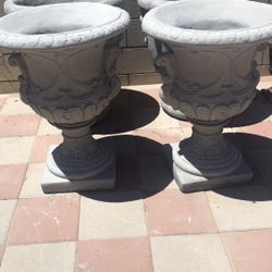 New Flower Pots Made Out Of Cement 32in H x 24in W