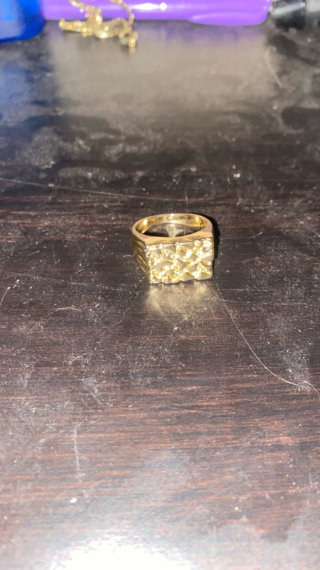 gold nugget ring