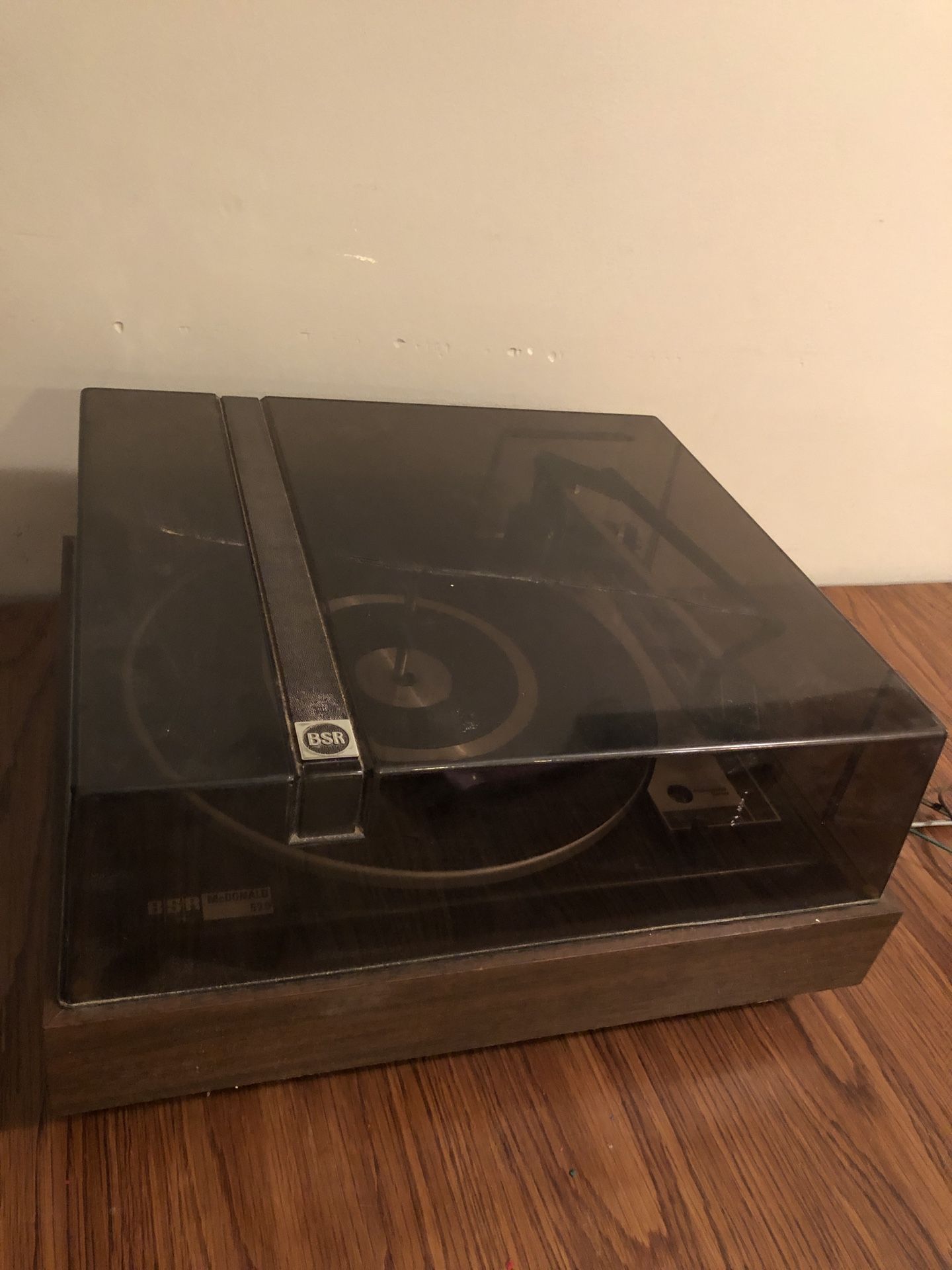 Vintage record player turntable BSR McDonald 520
