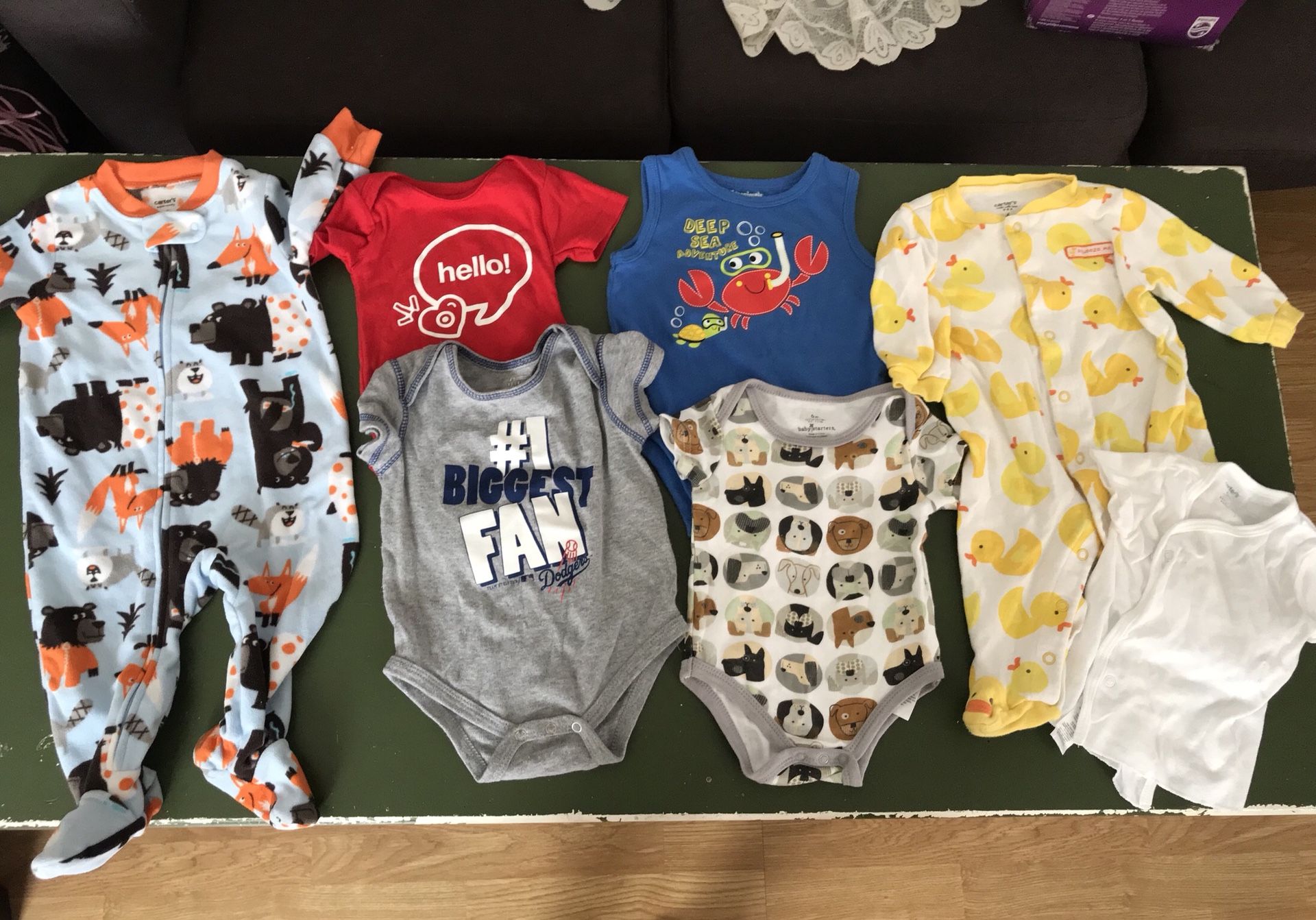 Baby clothes 6 months baby Dodger onesie