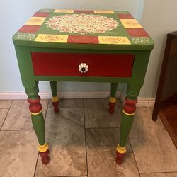Hand painted Mandala Table