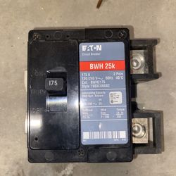Eaton BWH2175 2 Pole 175 Amp 120/240v Type BWH 25k AIC 