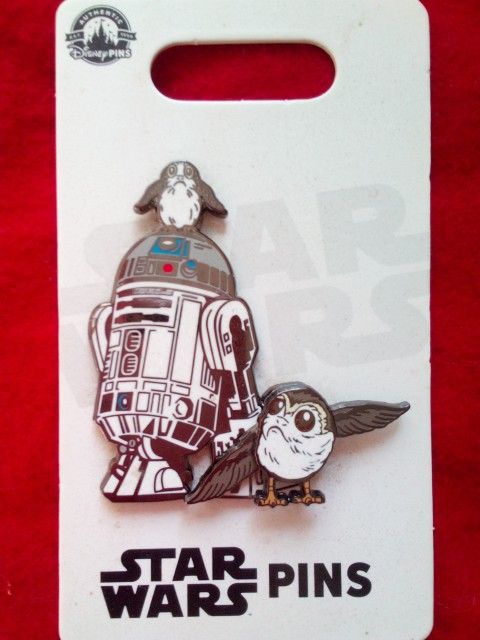 NEW STAR WARS DISNEY PIN R2D2 AND POGS WITH SWIVEL