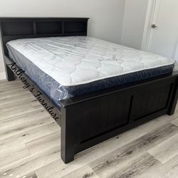 Queen bed and mattress