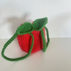 Crochet Cherry Crossbody Bag $20 