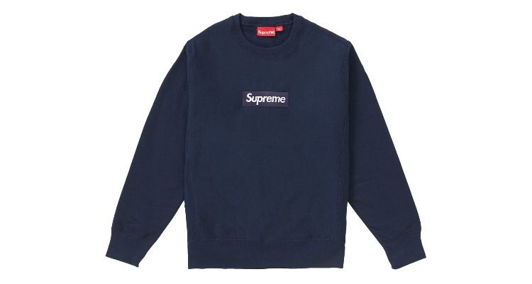 Supreme Box Logo Crewneck Navy