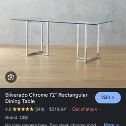 Detachable Glass Dining Table CB2 