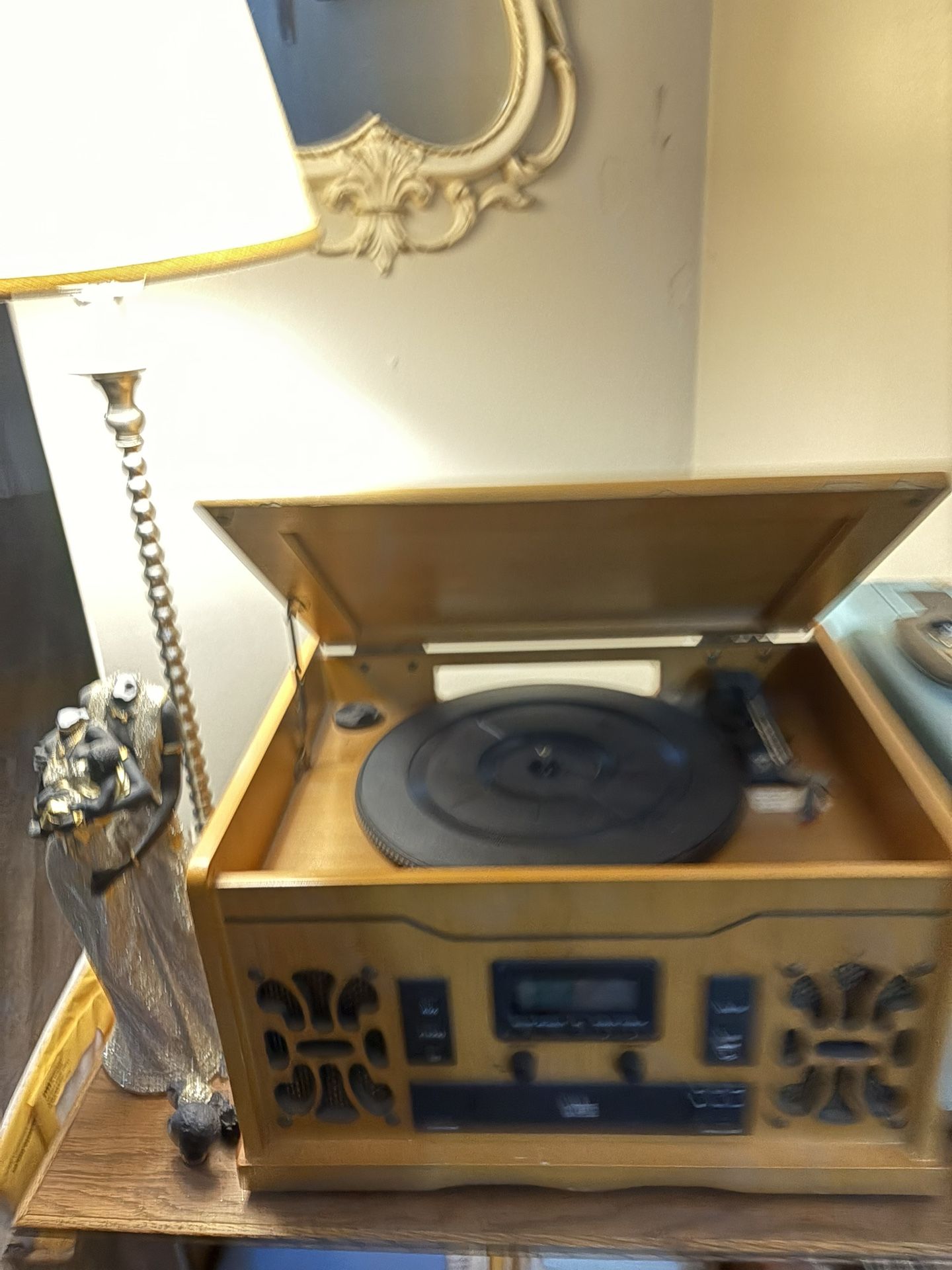 Record Player And Vinyls Set