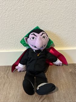 Rare GUND 2017 Sesame Street COUNT VON COUNT Plush/Stuff 14" Muppet DOLL Vampire