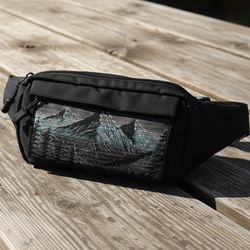 Unisex Black Active Waist Fanny Pack | Waist Bag | Adventure Crossbody