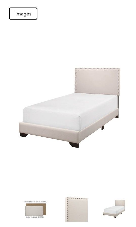 Twin Bed Frame With Memory 8inch Foam Matress