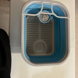 Collapsible Dish Drying Rack Portable Dinnerware Drainer Organizer for Kitchen RV Campers Travel Trailer Space Saving Kitchen Storage Tray