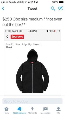 Brand new small supreme hoodie