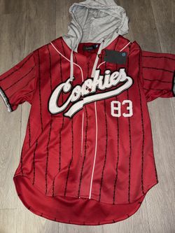 Cookies Puttin In Work Red Hooded Baseball Jersey