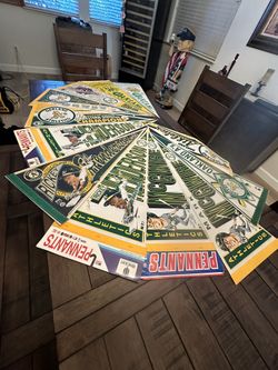 Vintage Lot Of Oakland A’s Pennants Price For All
