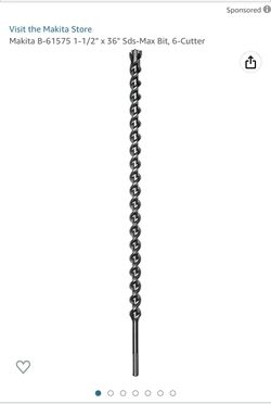 Makita 1-1/2”X 36” Concrete Bit For SDS Max