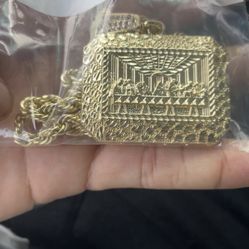 Gold Plated Rope Last Supper Chain