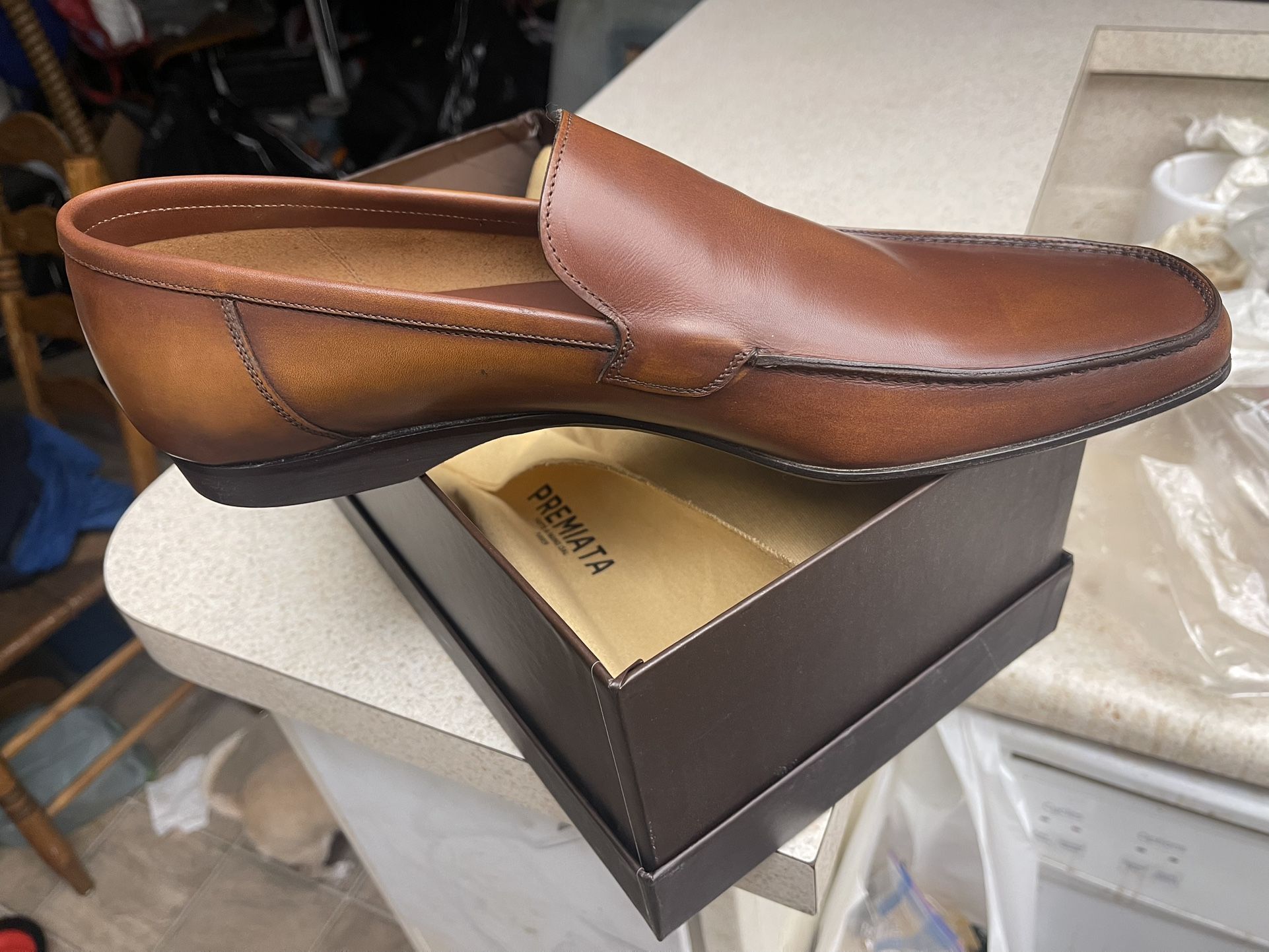 NOS PRIMIATA UOMO Italian leather dress shoes. Sz 11