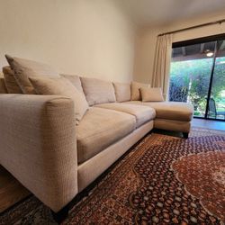 Beige 2 Piece Sofa Chaise Set!!