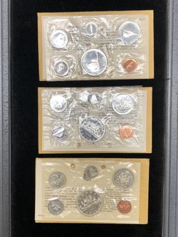 3 x Sets Proof .800 Silver Canada Proof 6 Coin Sets 1960s