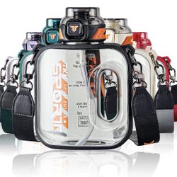 New TKK 32oz Sport Water Bottle with Strap