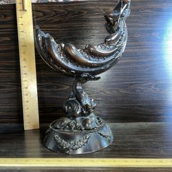 Bronze Cornucopia Centerpiece Bowl 18 x 10 inches