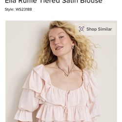Ruffled Satin Blouse 