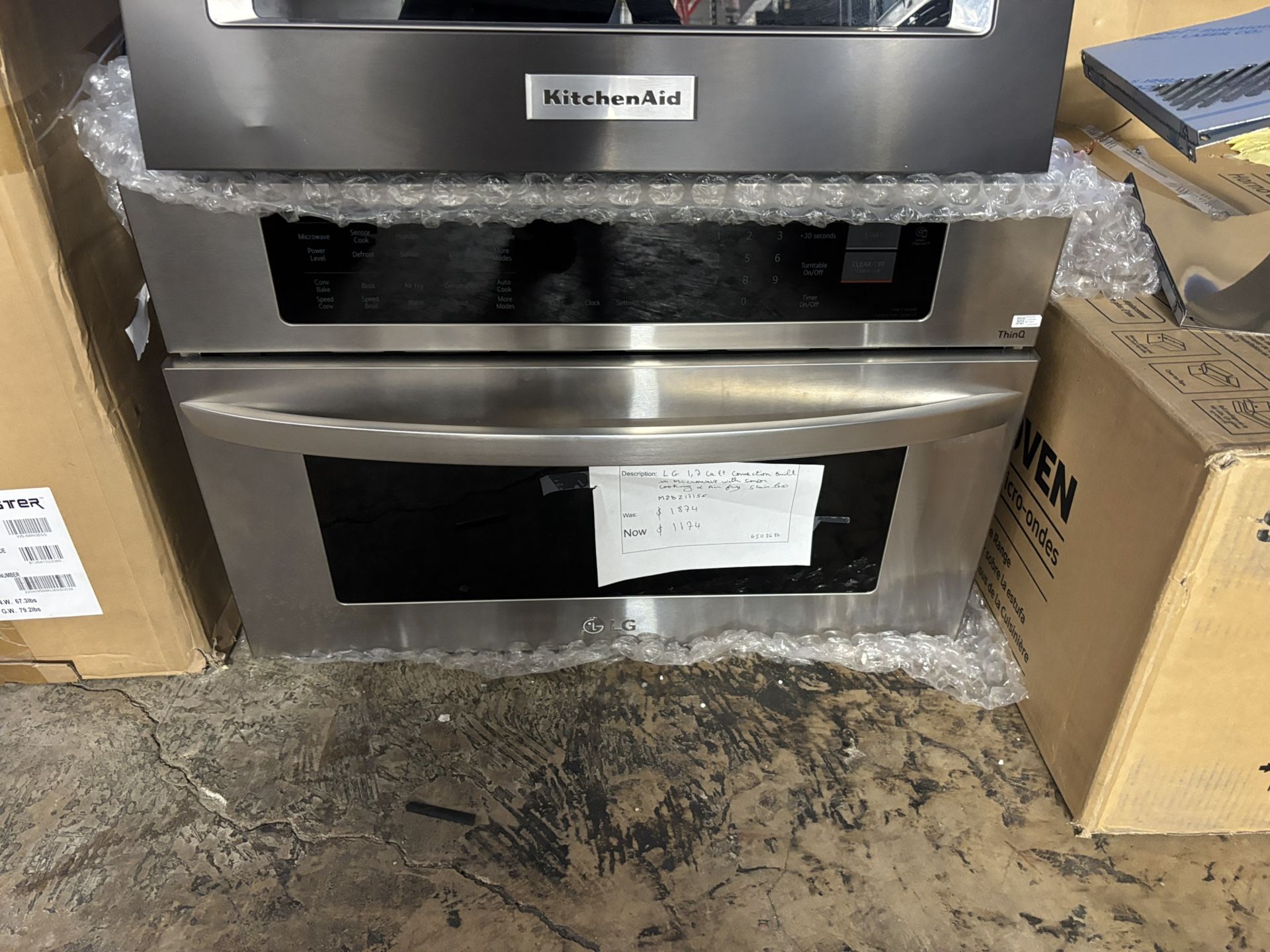 New LG Model #: MZBZ1715S 1.7 cu. ft. Smart Built-In Microwave Speed Oven