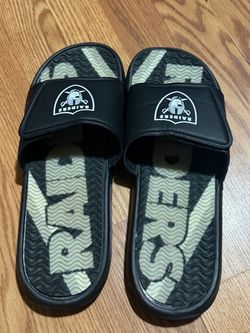 Men's Las Vegas Raiders FOCO Gel Slide Sandals Large 11/12