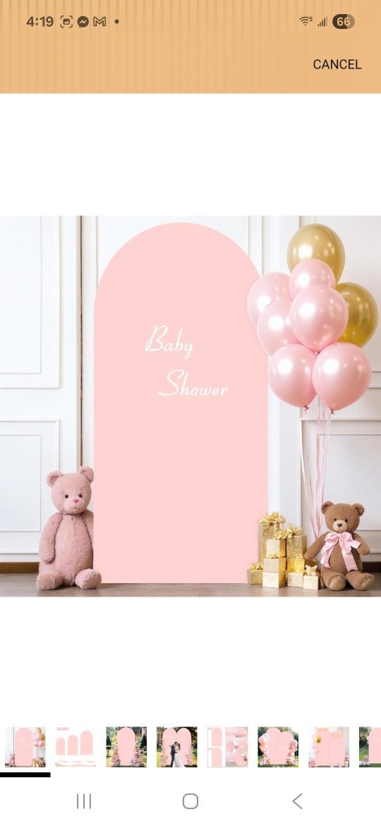 Dusty Rose Arch Backdrop Cover, 7.2FT Stretchy Fitted Wedding Arch Stand Covers 2-Sided Round Top Chiara Arch Backdrop Cover for Wedding Ceremony Birt