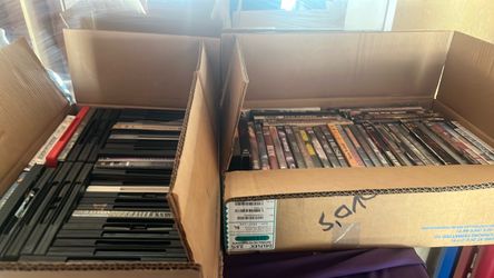 Two big boxes of movies