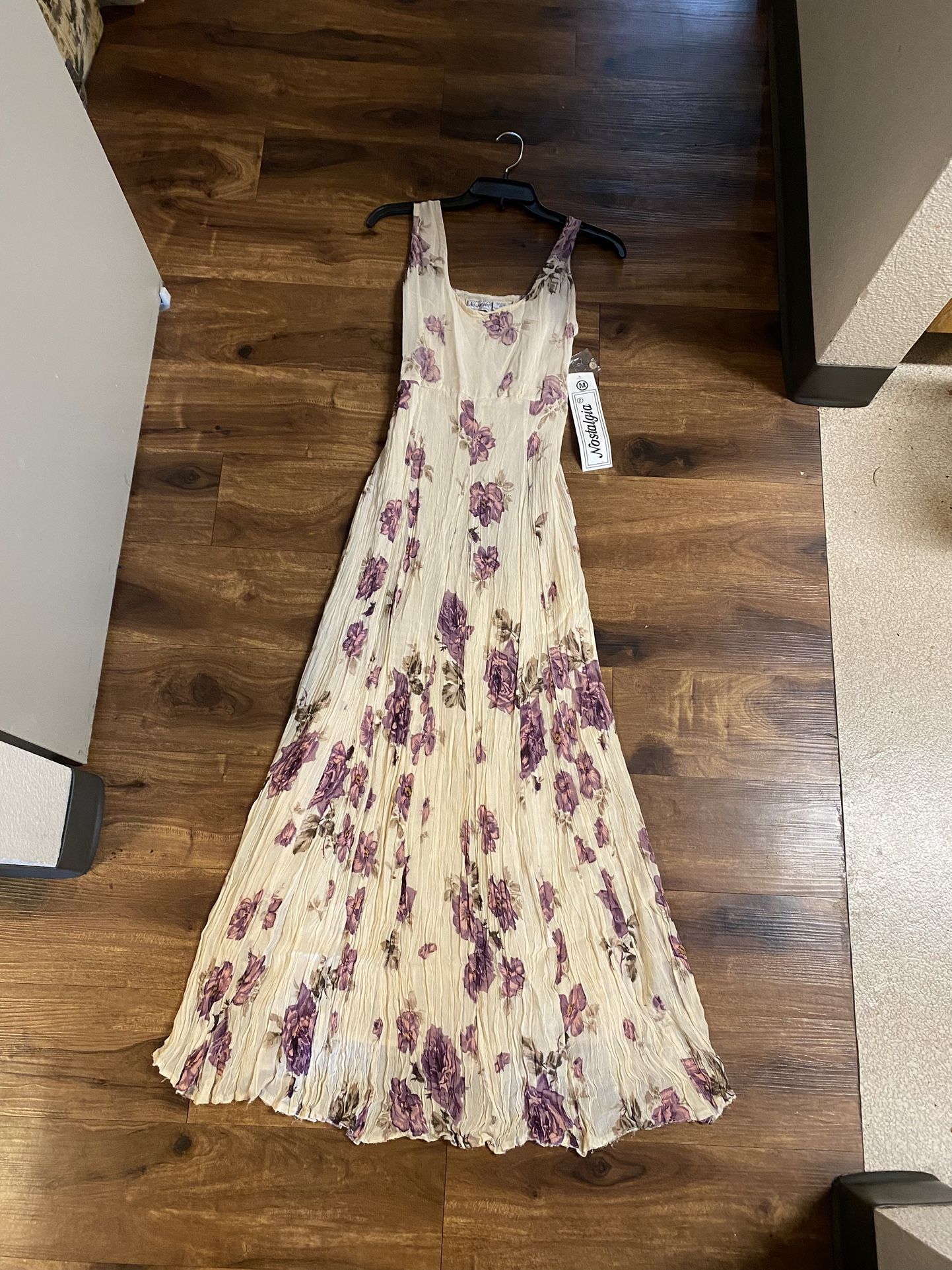 Brand New Woman’s Nostalgia brand pink Floral Maxi Dress Up For Sale 