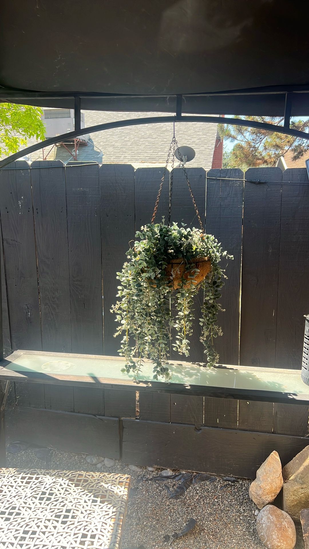 3 Hanging Fake Plants