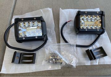 2- NEW 60W Flood LED Work Lights For Trucks Car Offroad 4” Long X 2” Wide