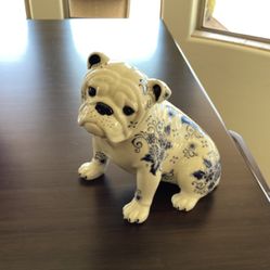 Vintage Danbury Mint Porcelain Bulldog Sculpture