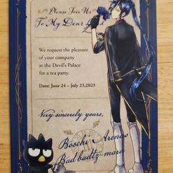 Devil Butler With Black Cat x Sanrio Collaboration Postcard 