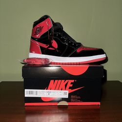 Nike Air Jordan Patent Red 1’s Size 8.5