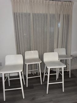 Anthropology white Lovell counter stool