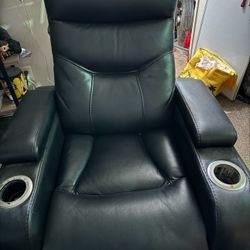 Recliner Leather Electric Light Up Cup Holders 