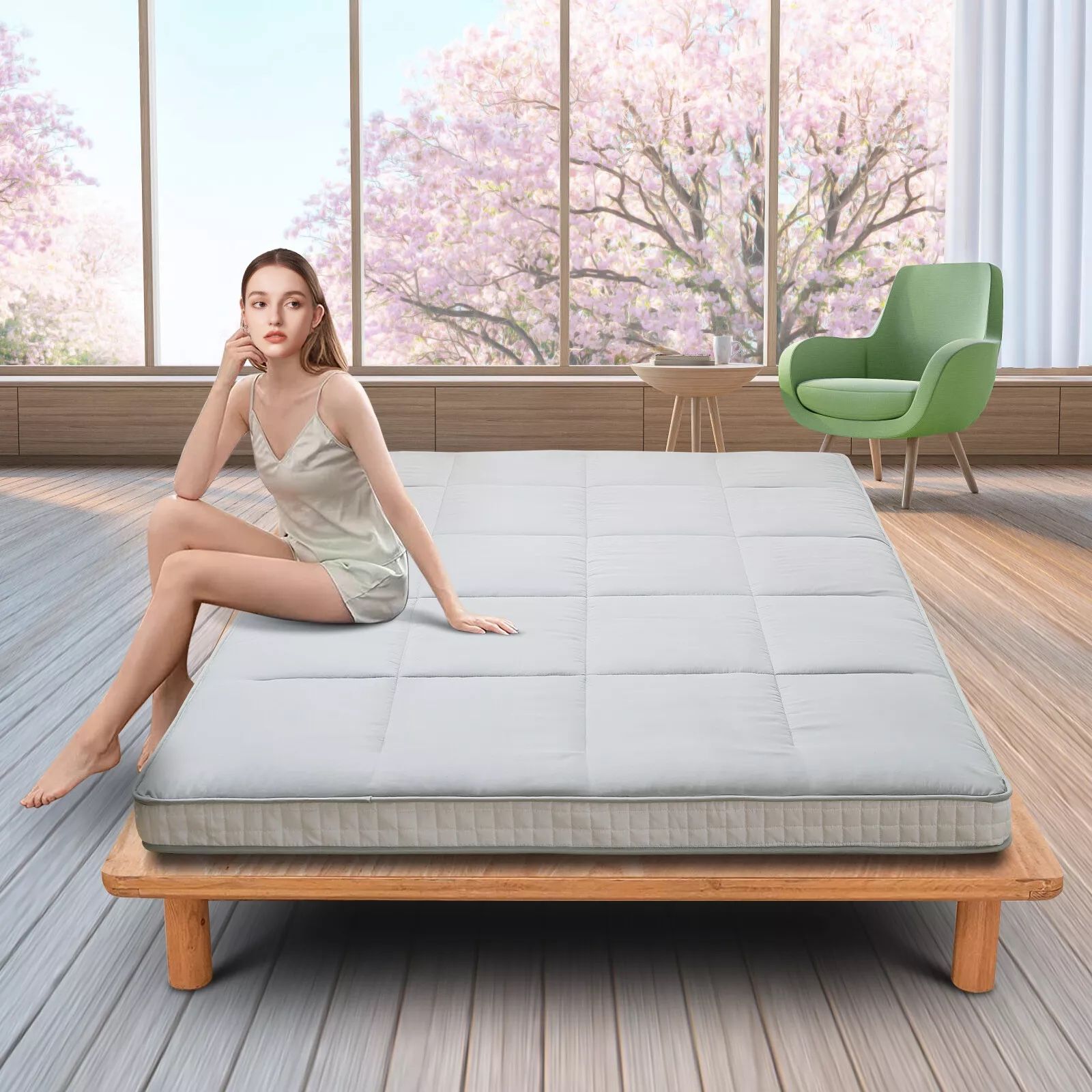 Japanese Floor Mattress Futon Mattress Foldable Mattress Twin Full Queen
